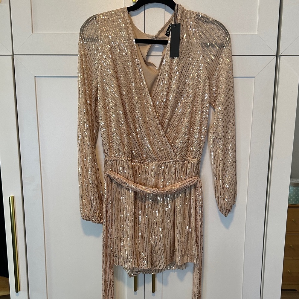 Champagne Sequin romper